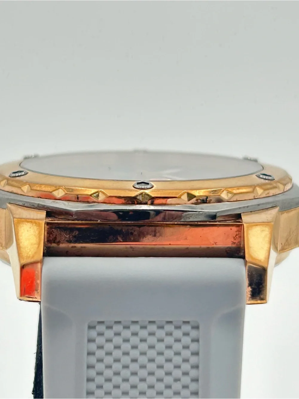 Bulova Marine Star Rose-Gold Tone Automatic Watch with Gray Band (Model 98A228)